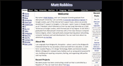 Desktop Screenshot of matthewrobbins.co.uk