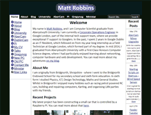 Tablet Screenshot of matthewrobbins.co.uk